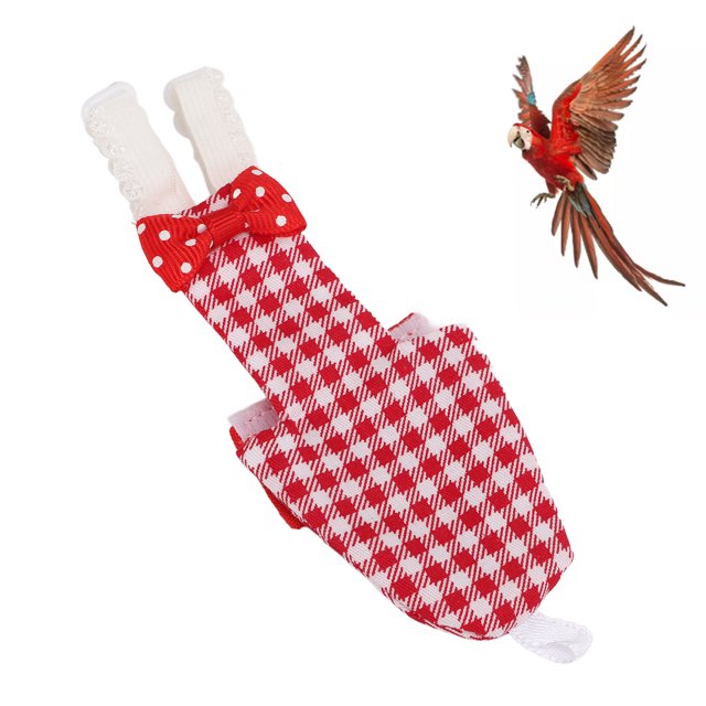 Parrots , Elastic Bowknot Design Cotton Parrots Pilot Suit For Parakeet For Budgies For Macaw
