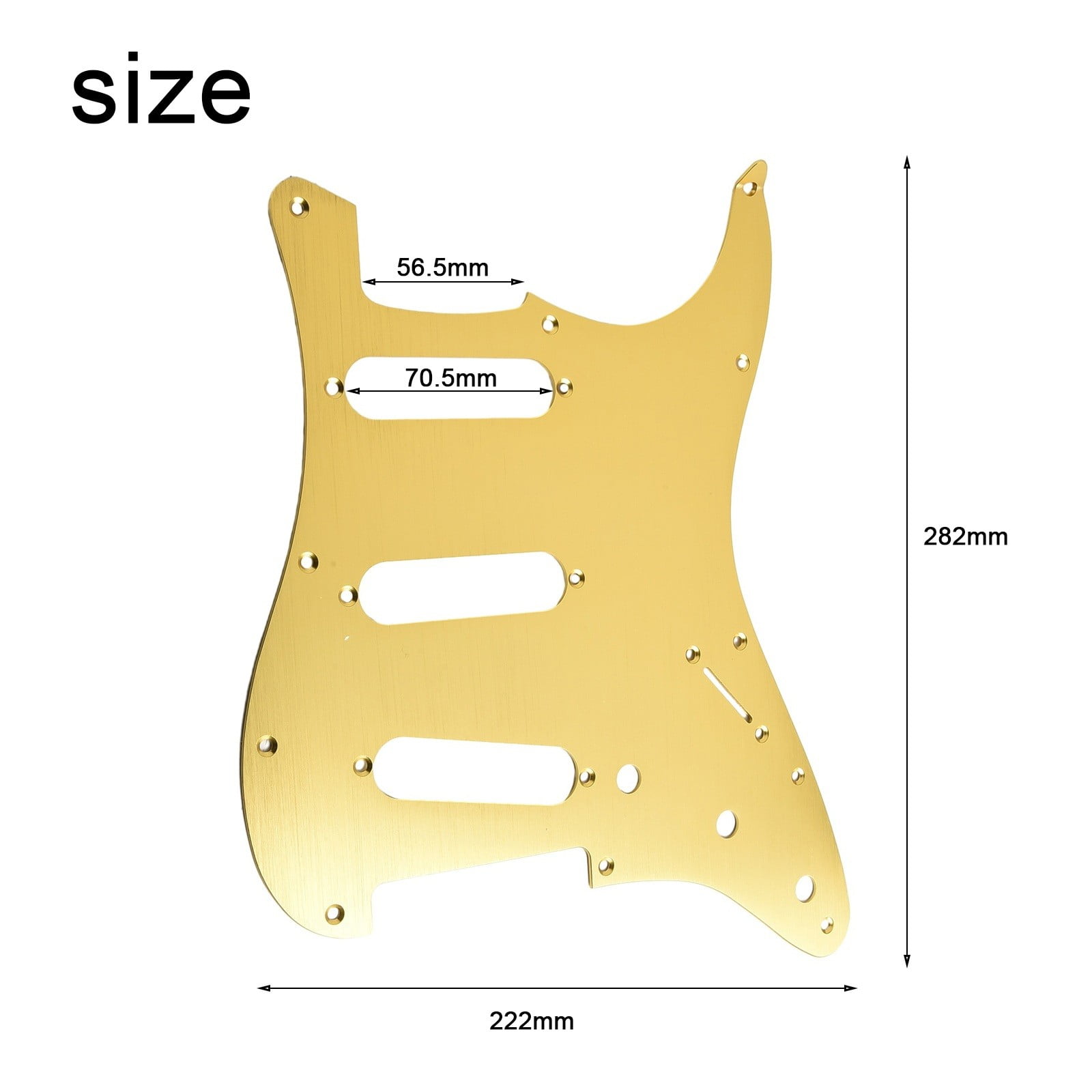 11 Hole SSS Metal Guitar Pickguard Scratch Plate for ST Electric Guitars, Guitar Accessories