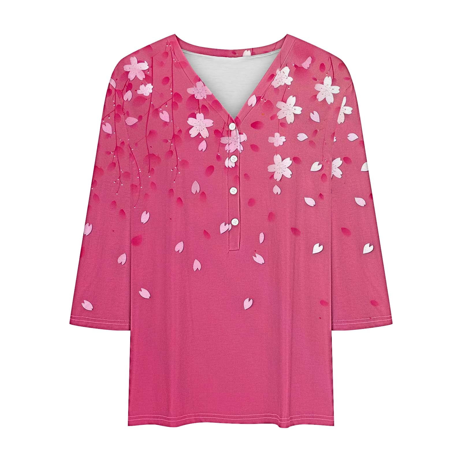 Yeenily Tunique Femme Longue Grande Taille à Manches 3/4 Chemisier