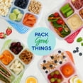 thumbnail image 6 of EasyLunchboxes - Patented Design Bento Lunch Boxes - Reusable 5-Compartment Food Containers for School, Work, and Travel, Set of 4 (Classic), 6 of 9