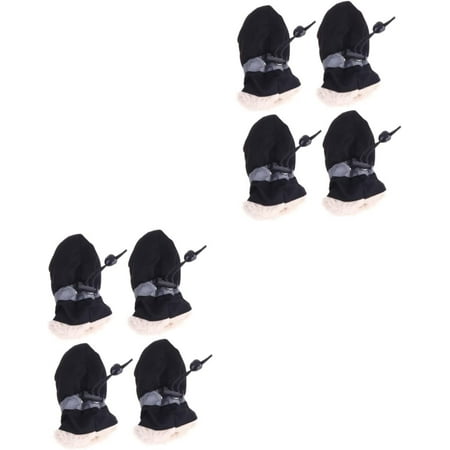 8 Pcs Black Boot Floor Protectors Shoe Sole Protector for Sneakers Dog Walking Shoes Puppy Snow Booties Pet Shoes Medium Dog Warm Boots Winter Boots Black Medium Footwear