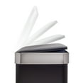 thumbnail image 3 of Qualiazero 16 Gallon Trash Can, 8 Gallon Dual Compartment Step on Kitchen Trash Can, Stainless Steel - Matte Black, 3 of 11