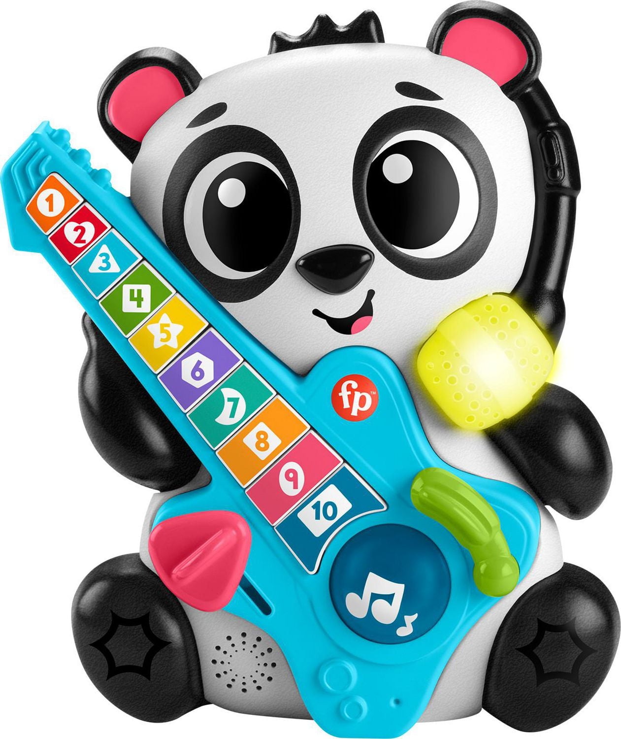 Fisher-Price Link Squad Jam & Count Panda Baby Learning Toy with Music & Lights, 9+ Months