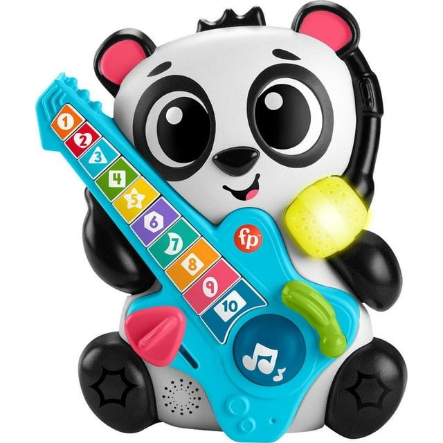 Fisher-Price Link Squad Jam & Count Panda Baby Learning Toy with Music & Lights, 9+ Months