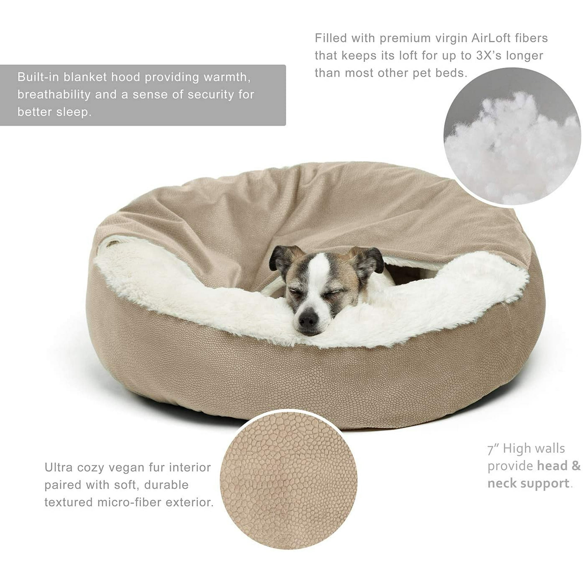 Dog bed with built in blanket sales