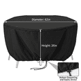 thumbnail image 2 of Seralis Round Patio Table Cover 62" Dia Black Patio Furniture Set Cover Waterproof Anti-Fading, 2 of 9