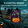 Halloween LED Lighted Garden Flag, Double Sided Solar Lighted Garden