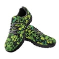 thumbnail image 2 of COEQINE Women Running Shoes Lace-up Girls Black Sole Sneakers Hiking Camping Soft Training Athletic Tennis Shoes Green Shamrock St. Patrick's Day Sneakers, Cute Green Clover, 2 of 7