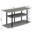 thumbnail image 4 of Convenience Concepts Designs2Go Three-Tier Wide TV Stand in Gray Wood Finish, 4 of 5