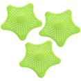 thumbnail image 1 of RV Filtro de drenaje de silicona con forma de estrella de mar, paquete de 3 coladores de drenaje para fregadero de cocina y baño, verde Sailing Electrónica, 1 of 5