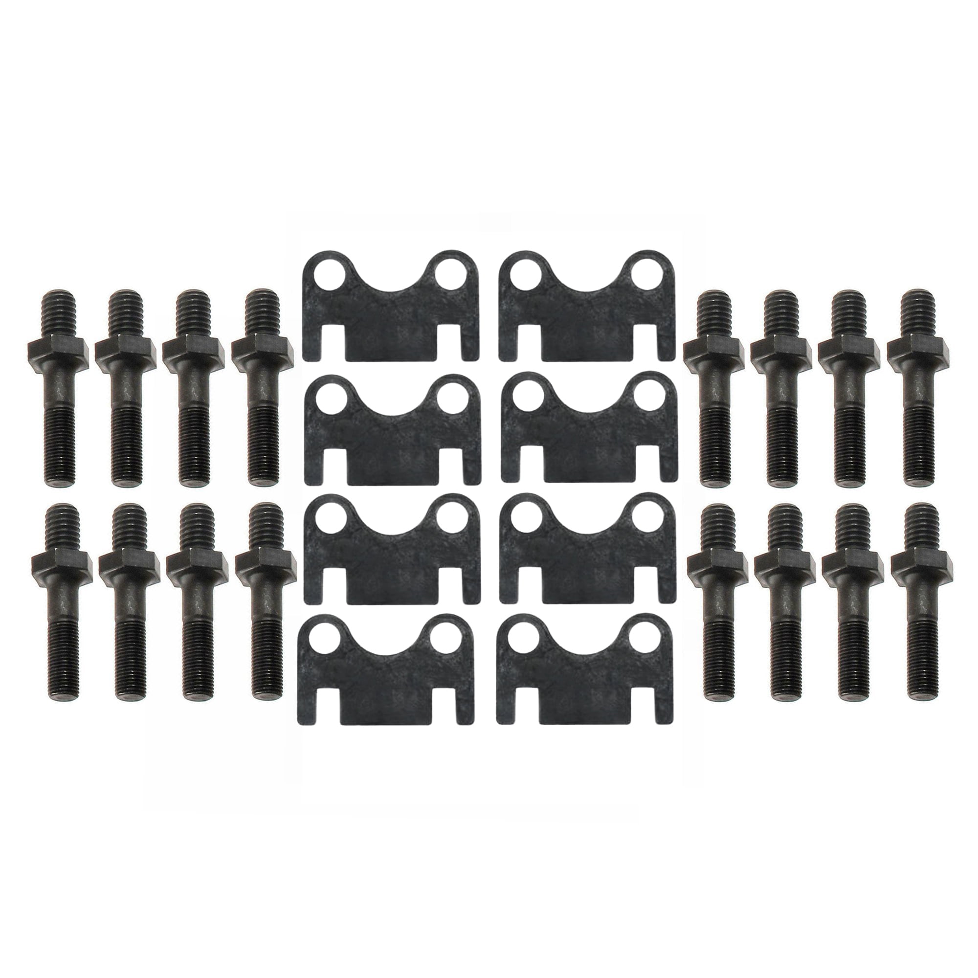 Flat Guide Plates & 3/8" Rocker Arm Studs For SBC Small Block Chevy 283