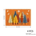thumbnail image 5 of JOOCAR Autumn Forest Colorful Trees Linen Table Mats Set of 4 for Home Kitchen Table Decor 12x18 inch, 5 of 5