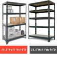 thumbnail image 3 of Ar Shelving 4- Tier Matte Dark Grey Steel Garage Storage Shelving Unit with HDF Rack (30 in. W x 71 in. H x 14 in. D), 3 of 14
