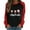 QD Black, variant on LYXSSBYX Long Sleeve T-Shirt for Women Women's Spring Patchwork Christmas Printed Long Sleeves Round Neck Casual Tee Tops