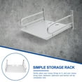 thumbnail image 3 of HORIALENCE 1 Pce Support de Rangement Mural Support en Aluminium Argenté Plaqué pour Rangement de Télé, Décodeur et Écran, 3 of 7