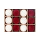 thumbnail image 2 of xihome Juego de 12 adornos navideños de bolas de terciopelo flocado, decoraciones colgantes de plstico de 8 cm para el rbol de Navidad., 2 of 9