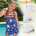 thumbnail image 6 of Xoenoiee Star American Flag Print Girls Swimsuit 2 Piece Girls Tankini Swimsuit Lightweight Teen Bathing Suit Padded Modest Swimwear with Bottoms, 14-15 Years, 6 of 7
