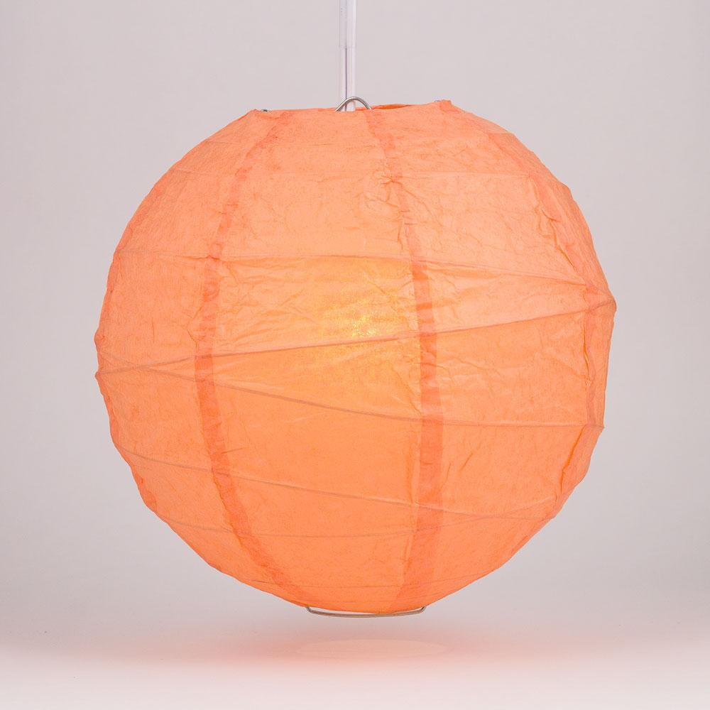 Luna Bazaar Premium Paper Lantern Lamp Shade 8 Inch Free Style Ribbed Cantaloupe Orange Chinese Japanese Hanging Decoration For Parties Weddings And Homes Com Luna Bazaar Premium Paper Lantern Lamp, Chinese Paper Lantern Lamp Shades