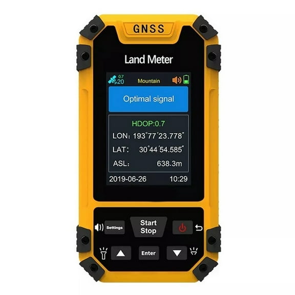 GNSS Land Meter Color Screen Professional Surveying Machine Area Measurement Land Measure Meter for Agriculture,1 x land meter 1 x USB Power cable,