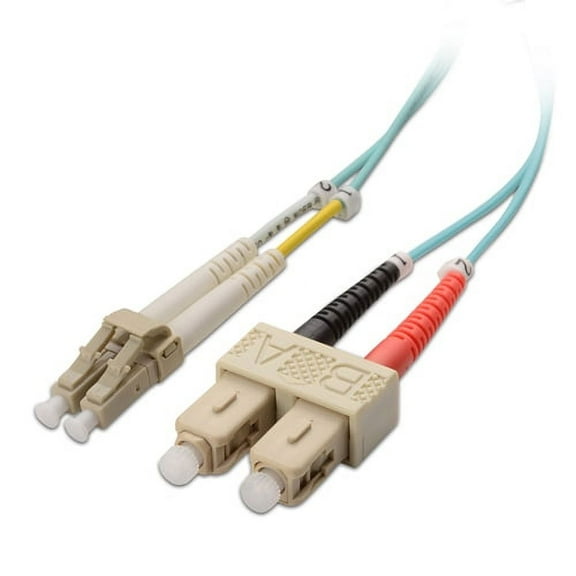 Cable Matters 10GB 40GB OFNP Plenum Rated Multimode Duplex 50/125 OM3 Fiber Cable (LC to SC Fiber Optic Cable, SC to LC Fiber Patch Cable) 20m