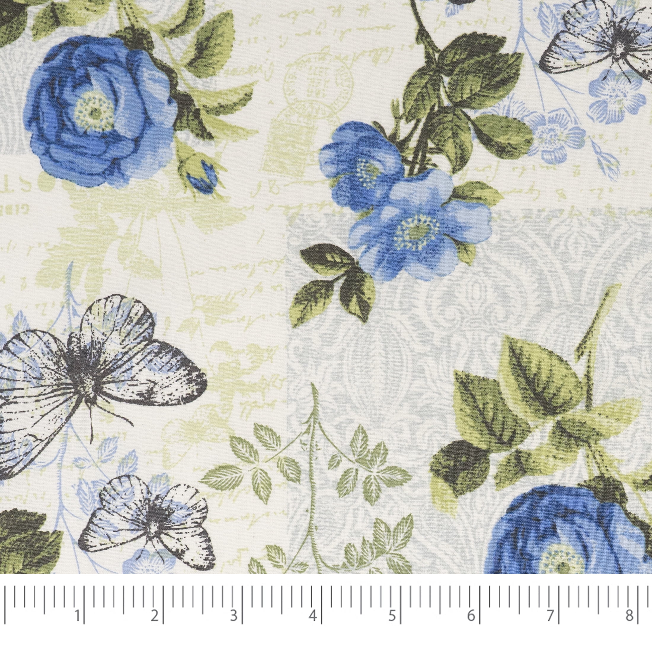Waverly Inspirations 1 Yard Cut 100% Cotton Prints Fabric, Rose Province, 44" Wide for Quilting & Sewing