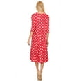 thumbnail image 3 of Moa Collection Women's Basic Round Neck 3/4 Sleeves A-line Casual Maxi Dress, 3 of 4