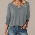 thumbnail image 6 of Godom Women's 2025 Fashion Tops 3/4 Length Sleeve Business Casual Blouses Summer Tees Shirts, 6 of 7