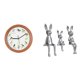 thumbnail image 1 of Reloj aviario melódico y conjunto de esculturas familiares para decoración artística de pared y mesa., 1 of 8