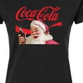 thumbnail image 3 of Coca-Cola - Santa Closeup Coca Cola Logo - Juniors Fitted Graphic T-Shirt, 3 of 5