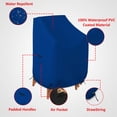 thumbnail image 5 of Stackable Chair Cover 18 Oz Waterproof - 100% UV & Weather Resistant PVC Coated Patio Furniture Cover with Air Pockets & Drawstring for Snug Fit (40W x 40D x 36H x 15 FH, Blue), 5 of 6