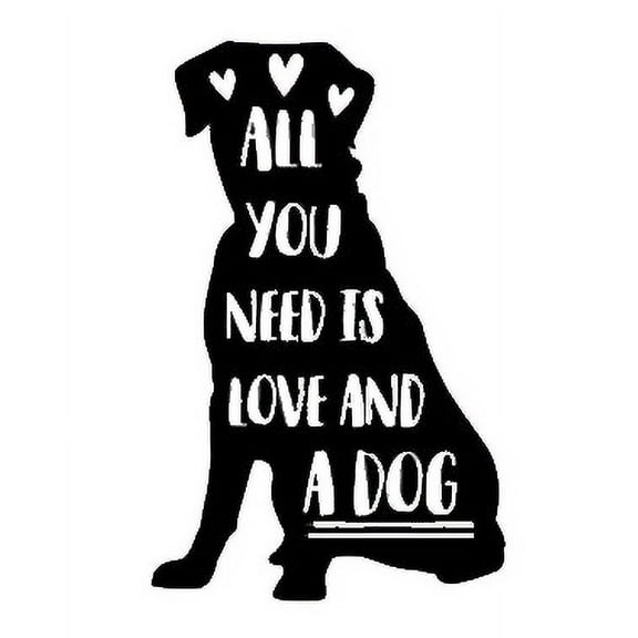 Love and a Dog - Metal Wall Art