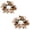 A002- Style B, variant on Candle Wreath Rings Artificial Maple Leaf Pine Cone Accent 2 Pack Fall Decor for Home Thanksgiving Table Centerpiece for Dining Room Mantel