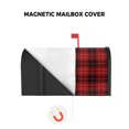 Christmas Mailbox Covers Large Size, Buffalo Plaid Red Black