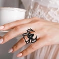 thumbnail image 3 of Anillos De Araña Abiertos Vintage, Anillos Punk Para Mujeres, Niñas, Hombres, Aleación Ajustable, Anillo Fresco Retro, Anillos Góticos, Joyería Cateissary AP006530-01, 3 of 6