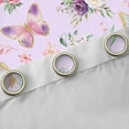 thumbnail image 4 of jejeloiu Cute Cartoon Butterflies Black Out Curtains,Country Floral Curtains Pack of 2 (42x63 Each),Purple Pink Green Bedroom Curtains For Girls Teens,Super Cozy Room Decor, 4 of 6