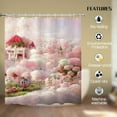 thumbnail image 4 of Fantastic Romantic Cloud Fairland Shower Curtain Valentine''s Day Floral Love Theme Fabric Shower Curtain Bathroom Decor Sets with Grommets and Hooks 72 x 72 Inch Red Pink, 4 of 6
