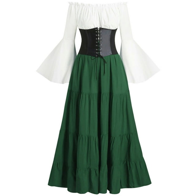 Manteau Redingote Gothique Médiéval Renaissance pour Femmes à une Épaule, Enveloppant la Poitrine, Corset Gothique Vintage à Boutons, Queue-de-Pie Victorienne Décontractée, Robe d'Été