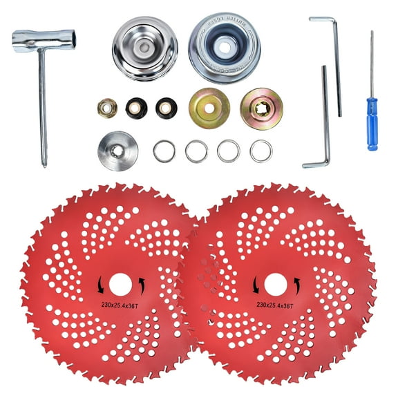 Max Motosports 2 Pack 9"x36 Teeth Carbide Tipped Blade Kit for Brush Cutter Trimmer Weed Eater