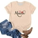 thumbnail image 4 of Fiudx Ofertas y Liquidaciones Camiseta Casual de Manga Corta con Cuello Redondo y Estampado de Letras para Mujer, 4 of 4