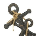 thumbnail image 6 of 12" x 16" Black Metal Anchor Sculpture with Jute Rope Accents, by DecMode, 6 of 16