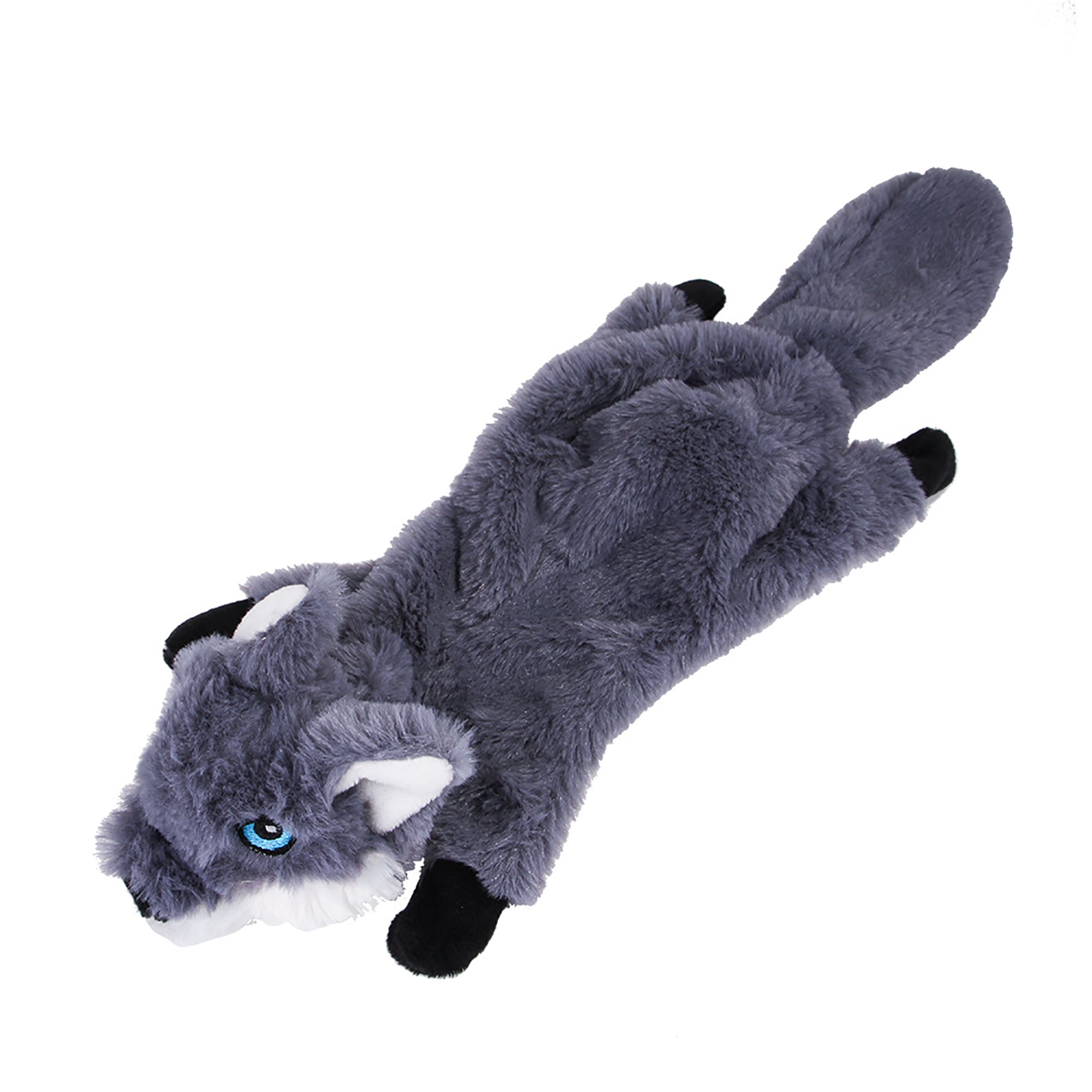 Kepooman No Stuffing Squeaky Dog Toy for Small Medium Large Dog, Pet Plush Animals Chew Toy for Teething Chewing and Playtime, Single, Wolf Kepooman No Stuffing Squeaky Dog Toy for Small Medium Large Dog, Pet Plush Animals Chew Toy for Teething Chewing and Playtime, Single, Wolf