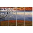 thumbnail image 2 of Beautiful Flower Field At Sunset - Extra Large Landscape Canvas Art, 2 of 3