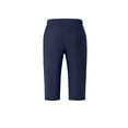 thumbnail image 4 of Jalioing Cotton Shorts for Men Casual Loose Drawstring Elastic Waist Capri Shorts Summer Beach Shorts with Pocket, 4 of 7