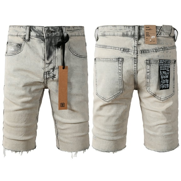 New Ksubi Jeans Summer Fashion Casual Slim Fit Denim Shorts Ripped Short Jeans Below Knee for Men