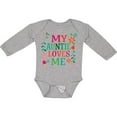 thumbnail image 3 of Inktastic My Auntie Loves Me Girls Girls Long Sleeve Baby Bodysuit, 3 of 5