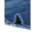 thumbnail image 5 of Agnes Orinda Women's Plus Size Denim Skirt Ripped Embroidered A-Line Jean Skirts with Pocket Medium Blue 2X, 5 of 5