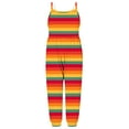 thumbnail image 4 of naisibaby Toddler Girls Summer Sleeveless Casual Romper, New Rainbow Color Stripe Printed Jumpsuit Orange 2T, 4 of 5