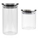 thumbnail image 3 of Kitchen Storage Canister 2Pcs Cylindrical Jar For Food Storage And Preservation With Stainless Steel Lid, 3 of 4