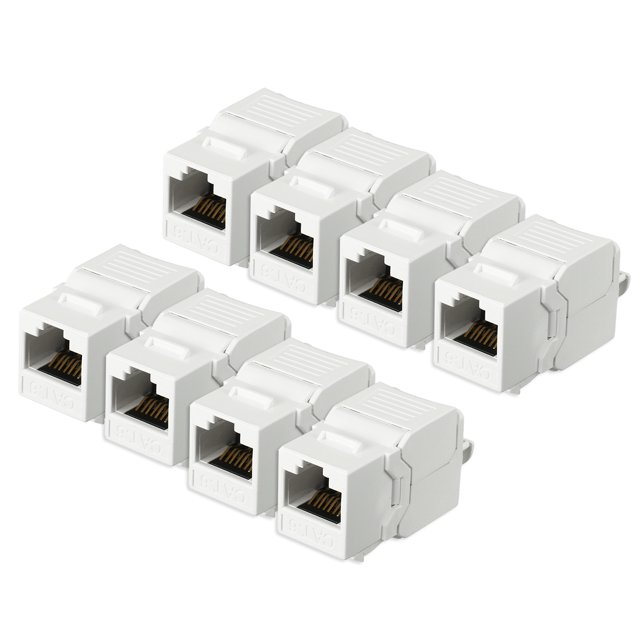 Paquete de 8 conectores CAT6, módulo Ethernet RJ45 Cat 6 no apantallado 10G