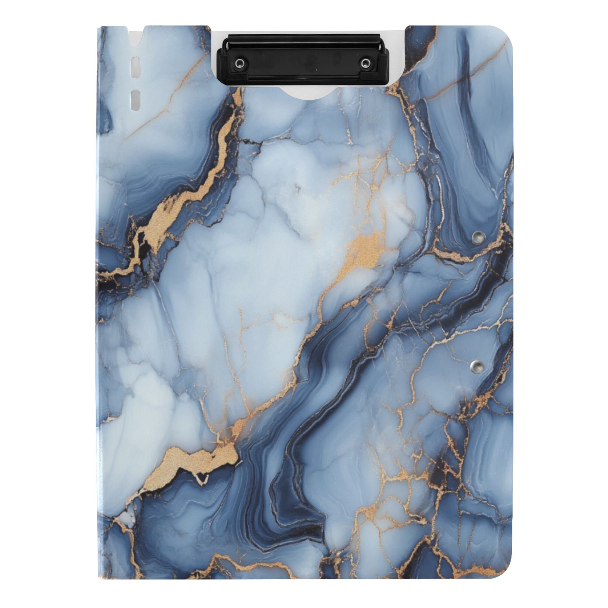 FORMRS A4 Clipboard Folder with Pen Holder Horizontal Foldable School Office Binder, Abstract Marble Pattern